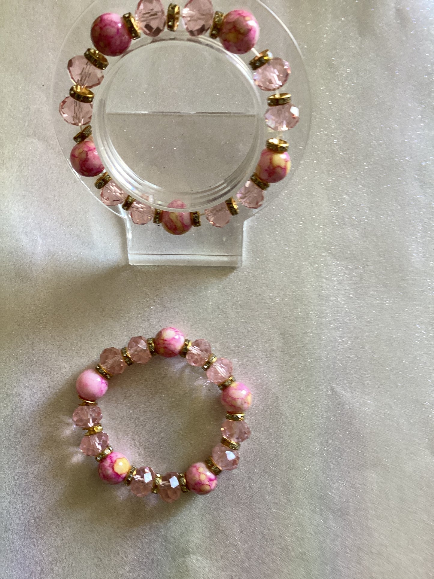Pink Beaded Bracelet